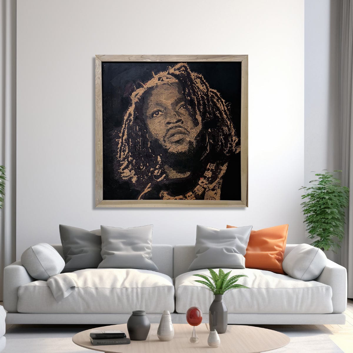 "Kendrick" by BOUT$ - Scorch Wood Art (48" x 48")