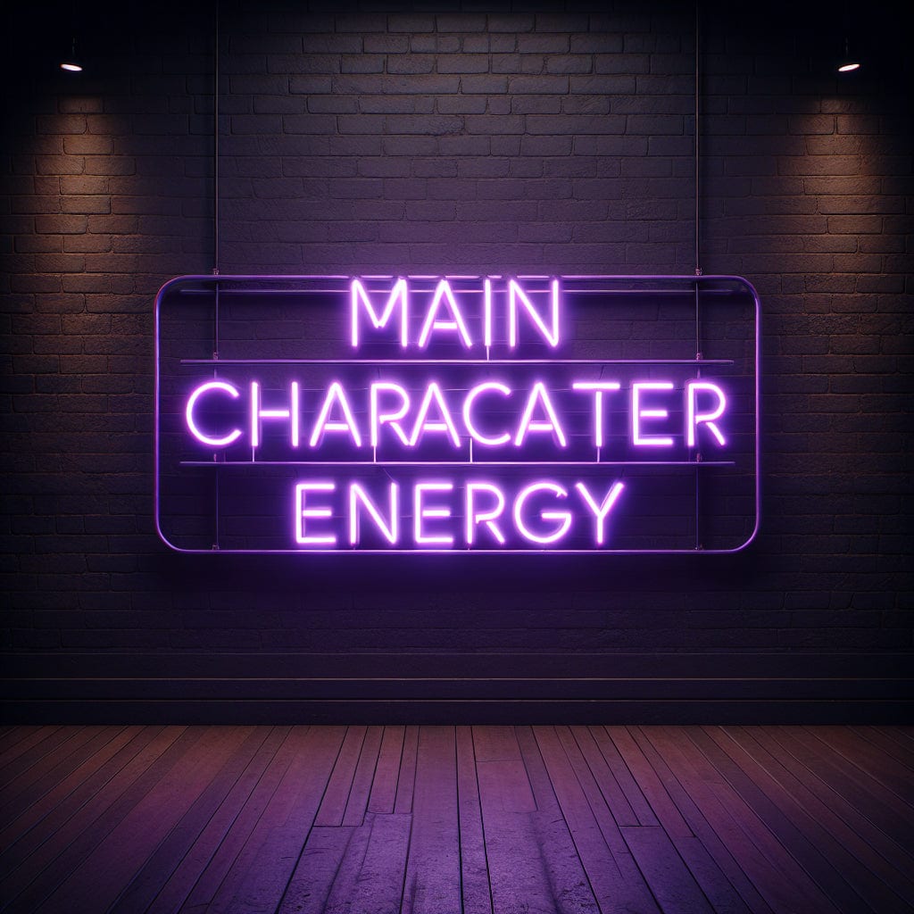 Main Character Energy Neon Sign
