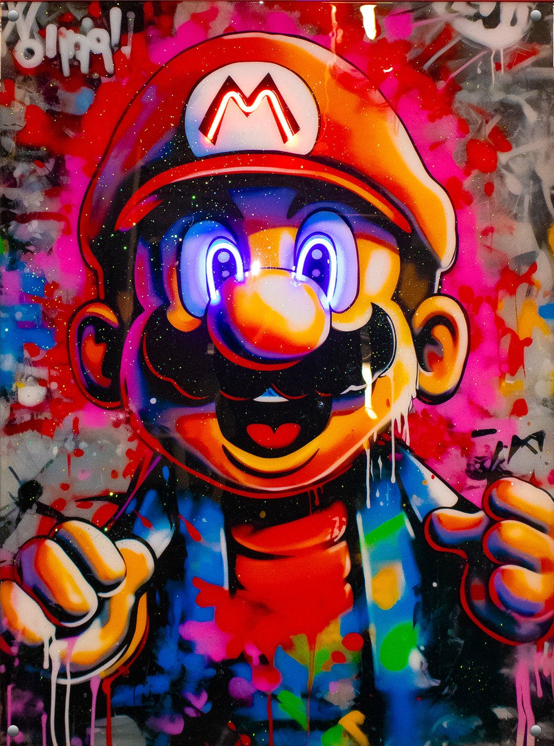 "Mario’s Evil Twin" Acrylic LED Wall Art (16" x 20")