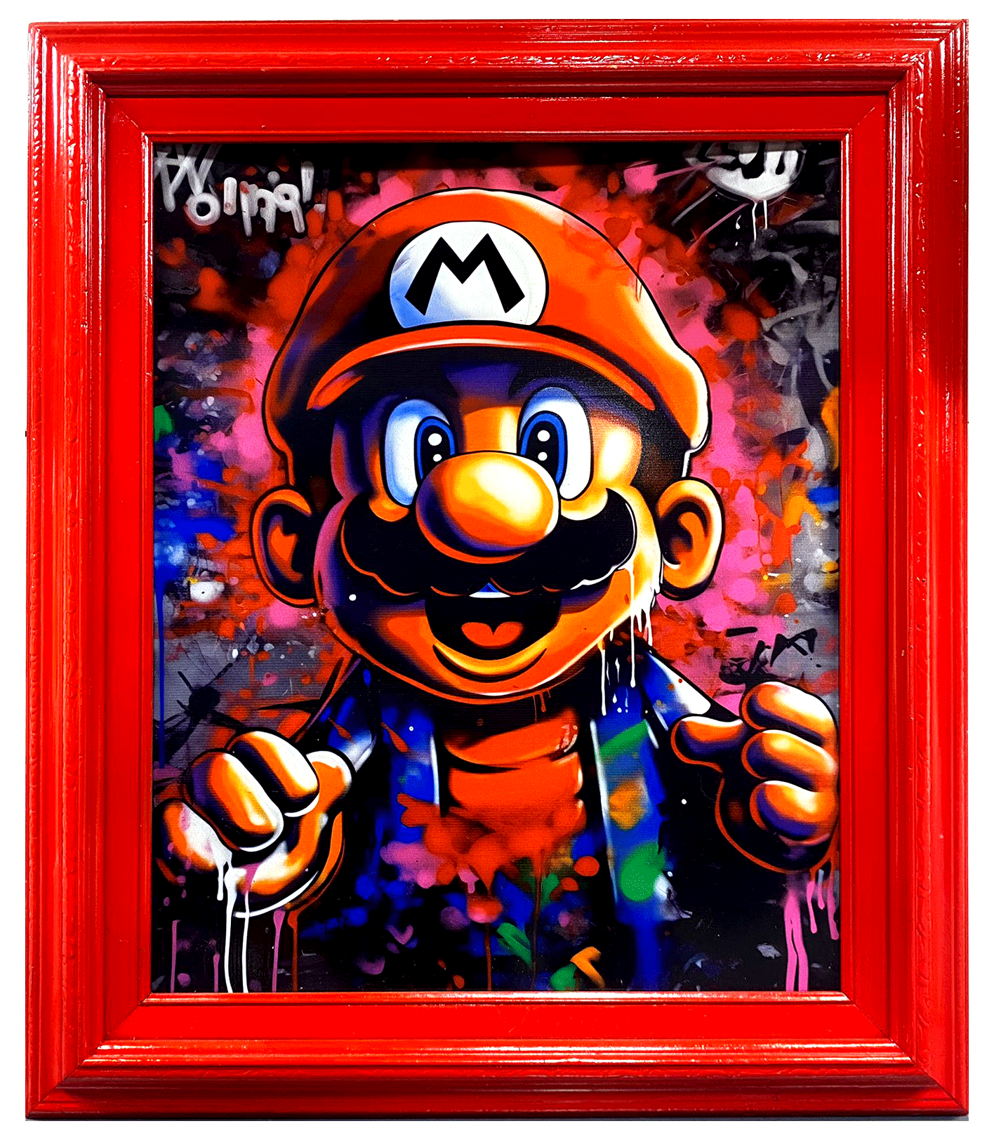 "Mario’s Evil Twin" Acrylic LED Wall Art (16" x 20")