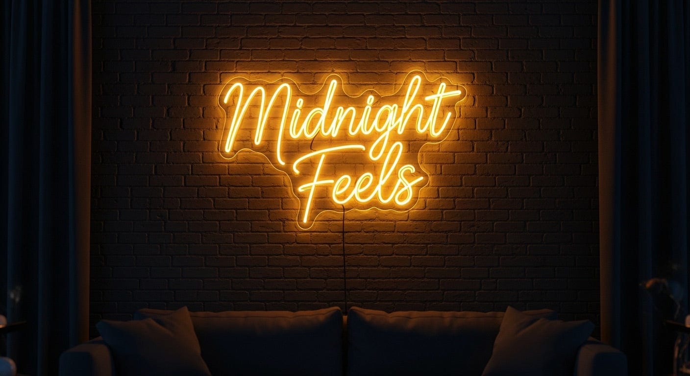 Midnight Feels Neon Sign
