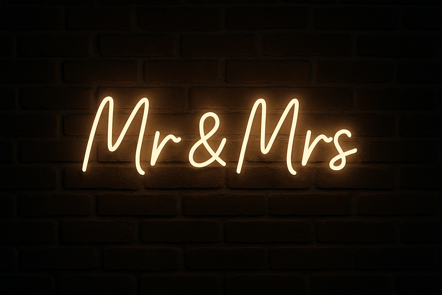 Mr & Mrs Neon Sign