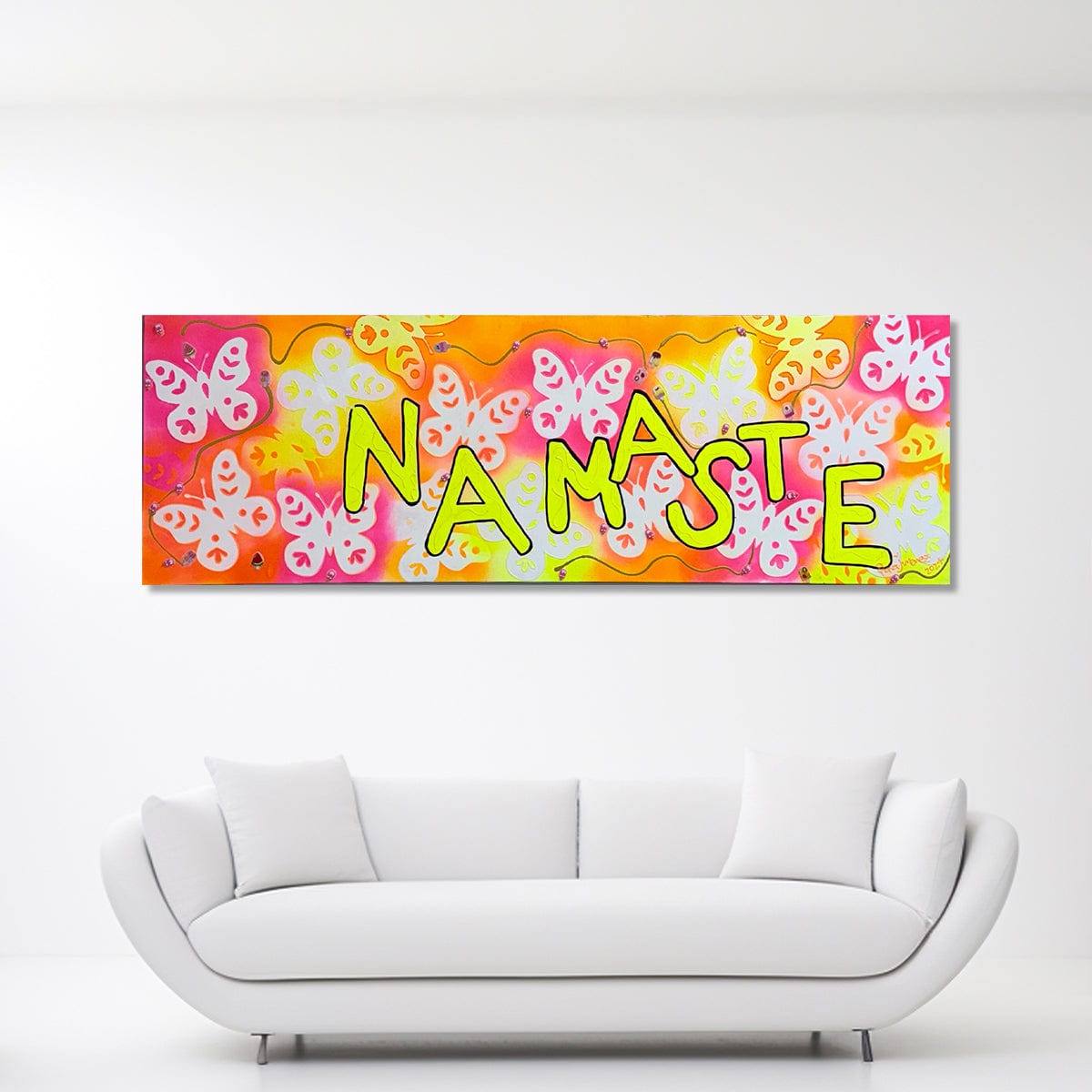 "Namaste and Chill" by Diana Jimenez - Spray Paint Acrylic (71" x 24")