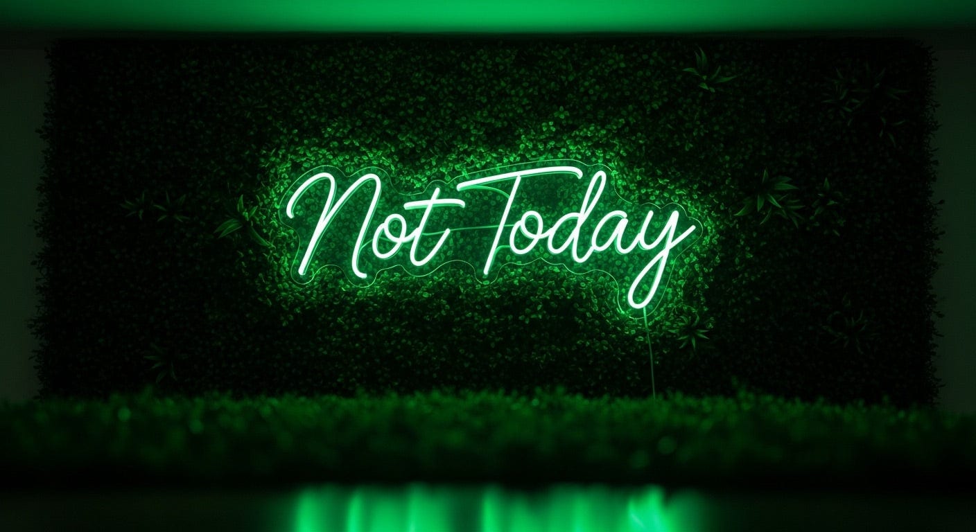 Not Today Neon Sign