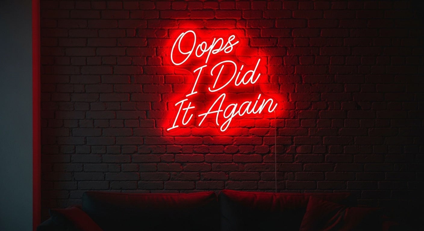 Oops I Did It Again Neon Sign