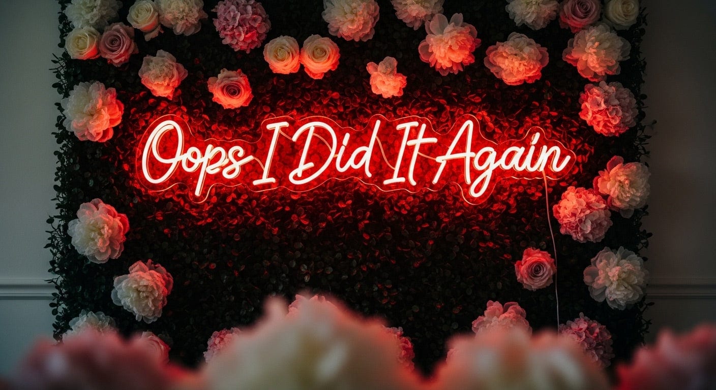 Oops I Did It Again Neon Sign