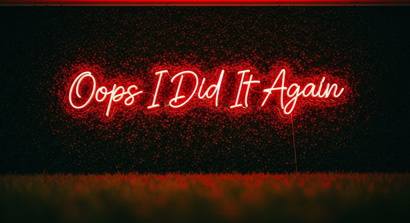 Oops I Did It Again Neon Sign