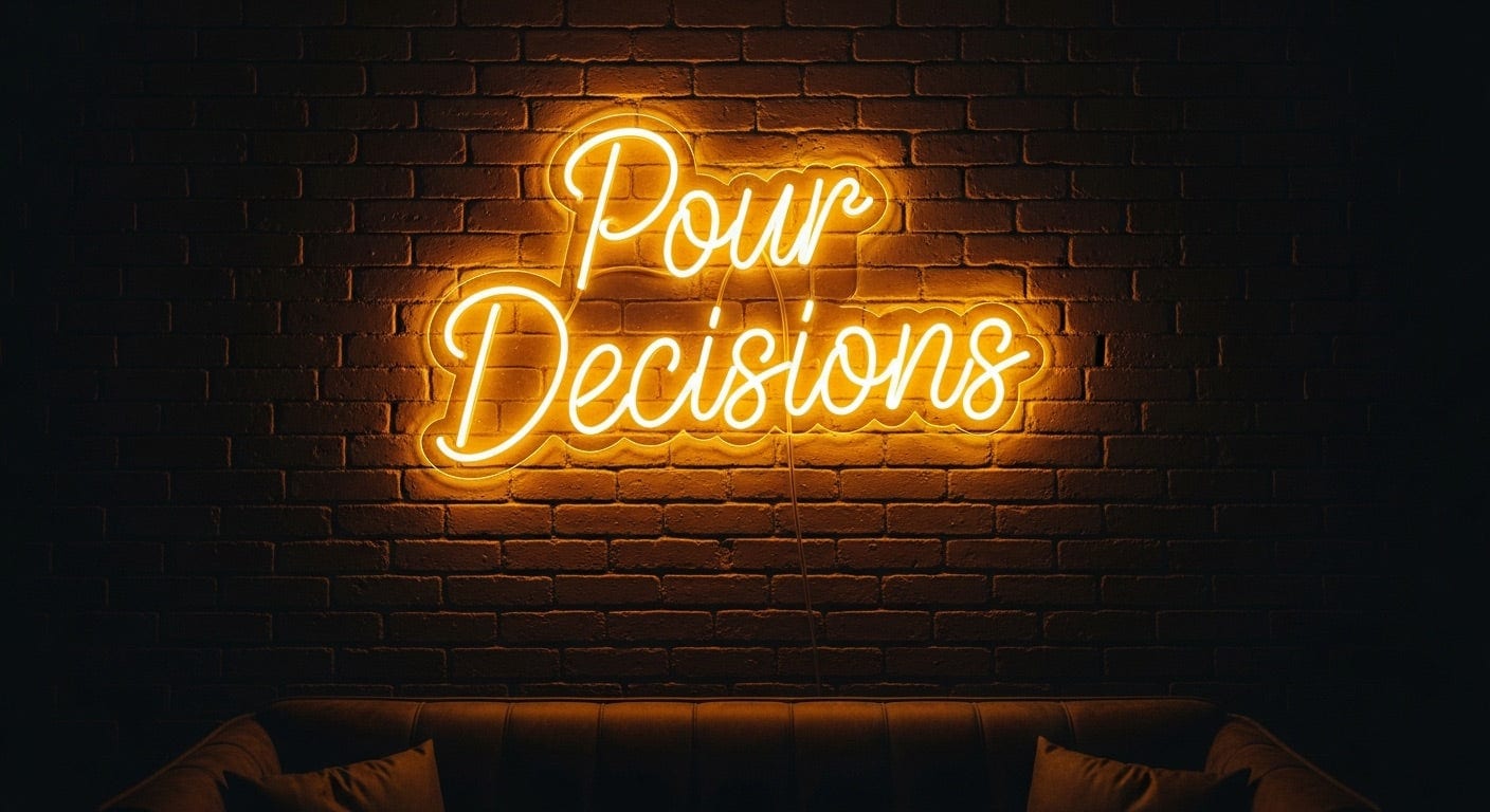 Pour Decisions Neon Sign