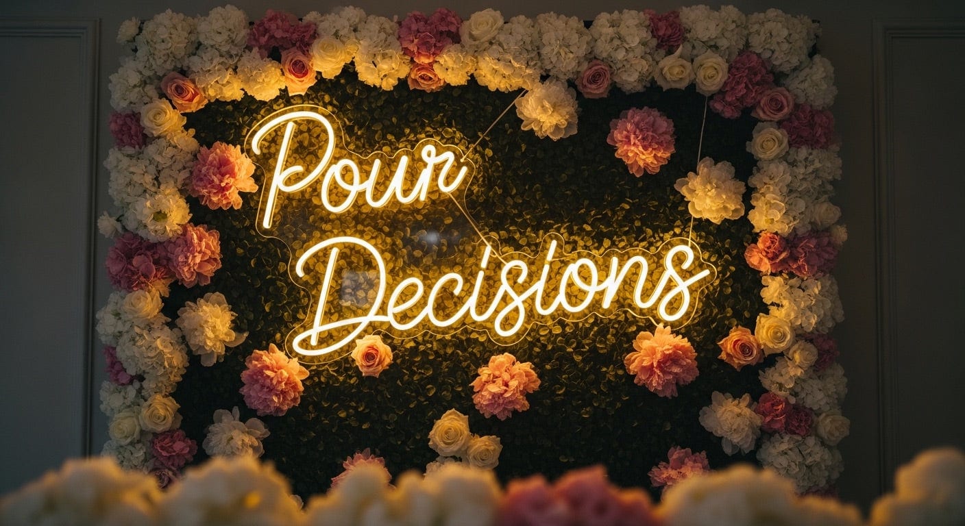 Pour Decisions Neon Sign