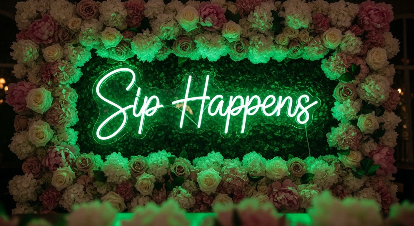 Sip Happens Neon Sign
