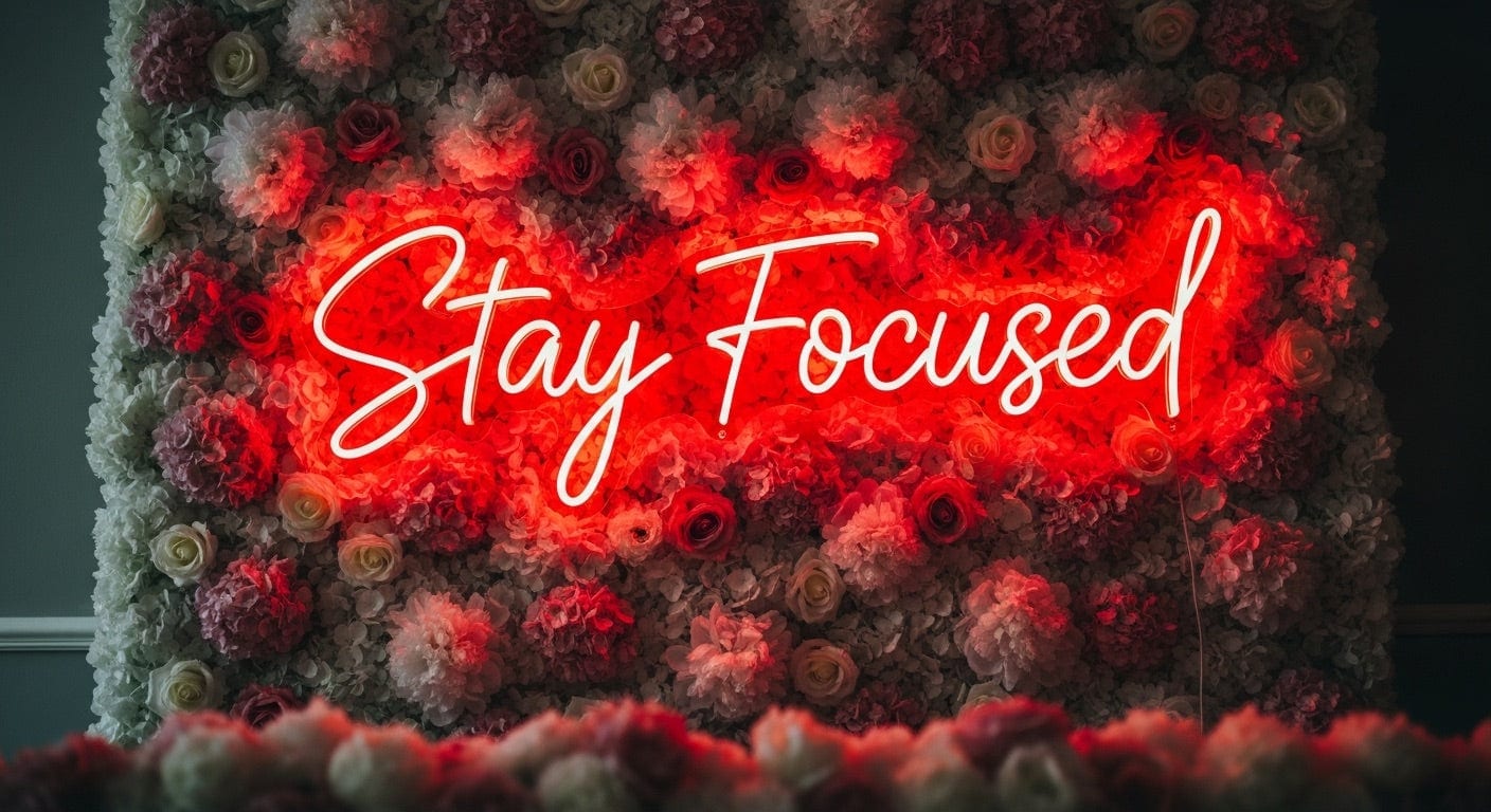 Stay Focused Neon Sign
