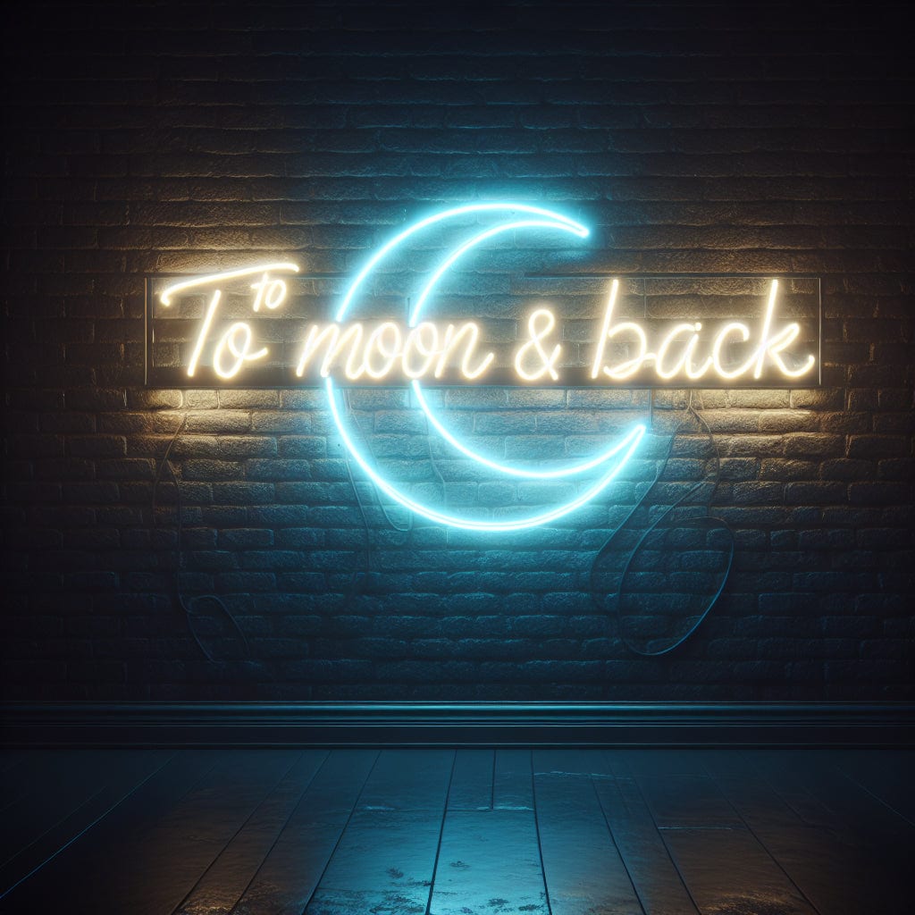 To The Moon & Back Neon Sign