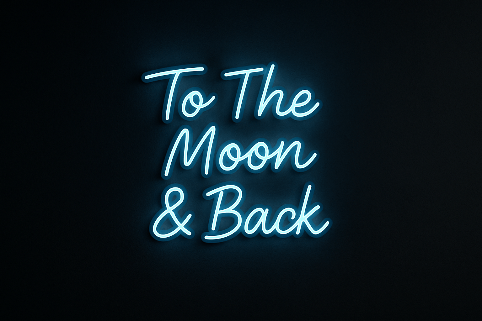 To The Moon & Back Neon Sign