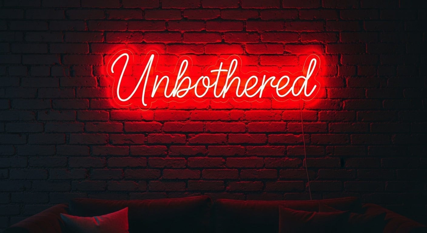 Unbothered Neon Sign
