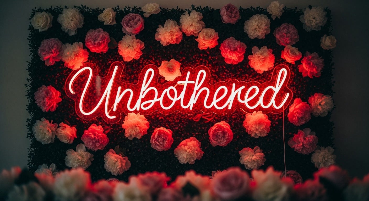 Unbothered Neon Sign