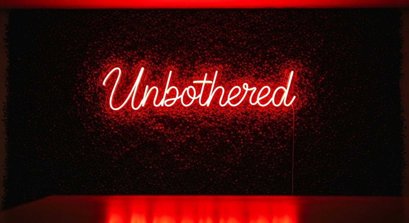 Unbothered Neon Sign