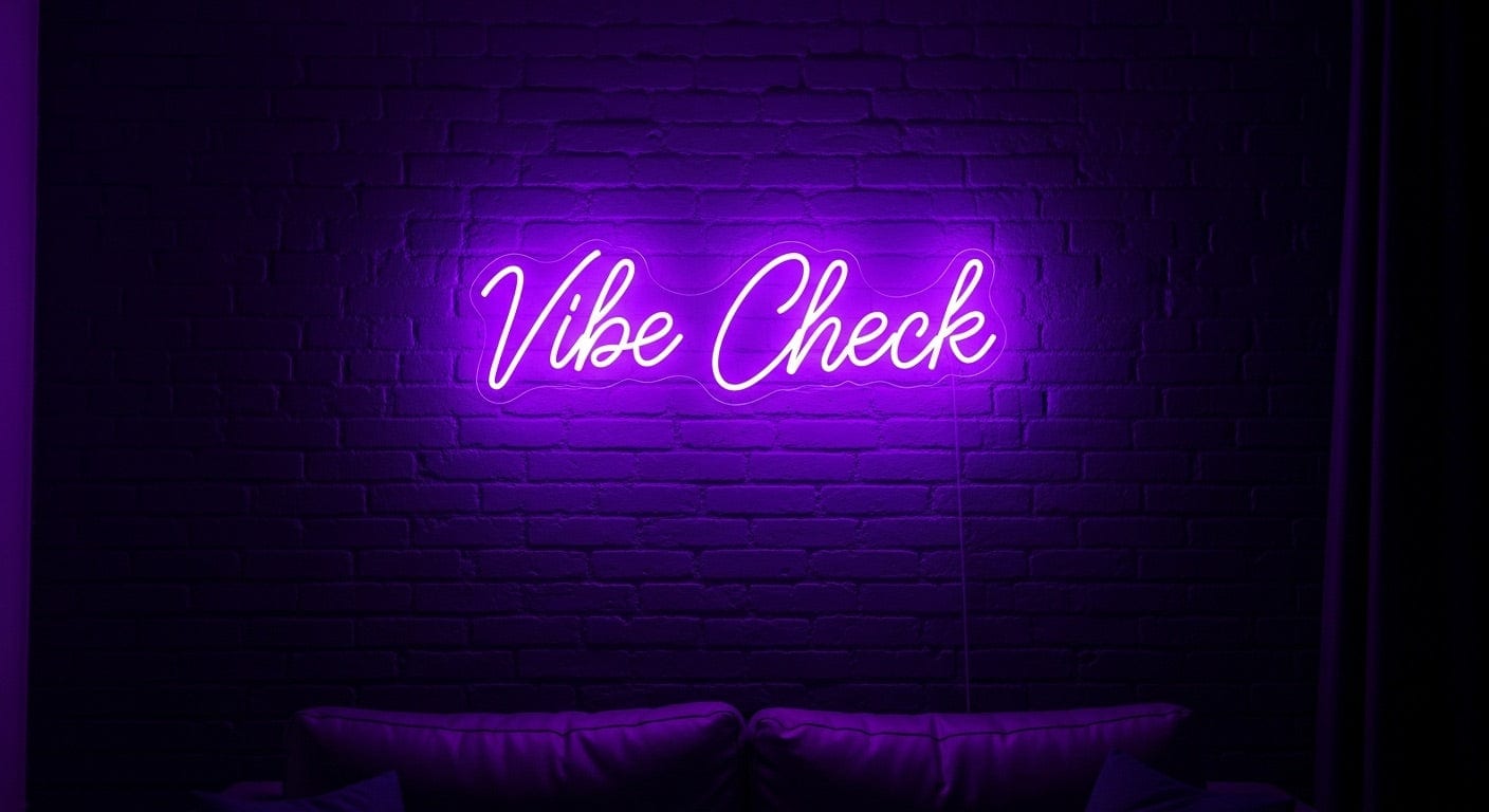 Vibe Check Neon Sign