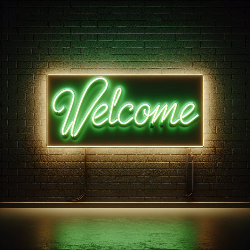 Welcome Neon Sign